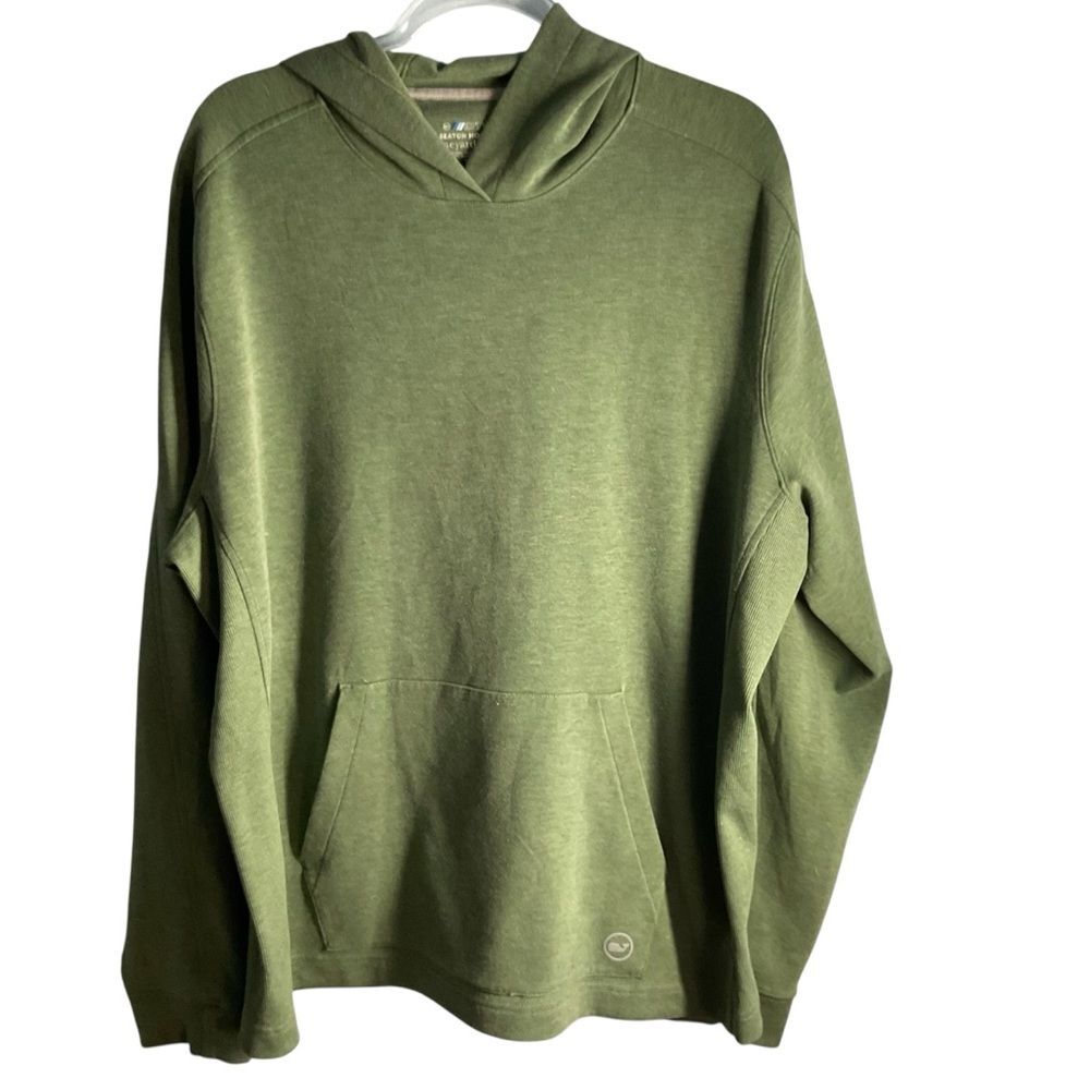 Vineyard Vines Seaton Hoodie Men's Sz XL Green Pullover Lightweight Fleece